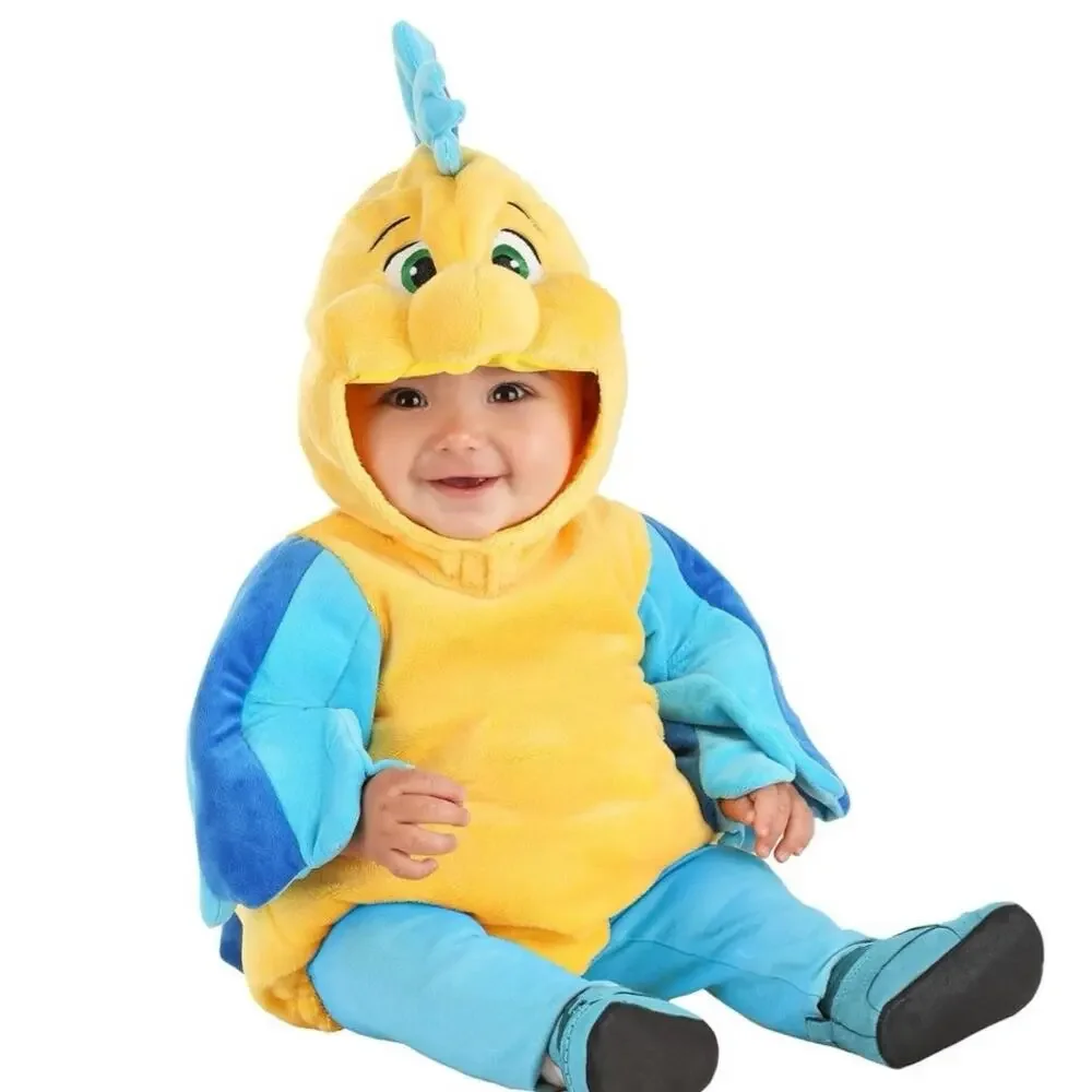 Disney's The Little Mermaid Flounder fish Halloween dress up Costume 3-6 months